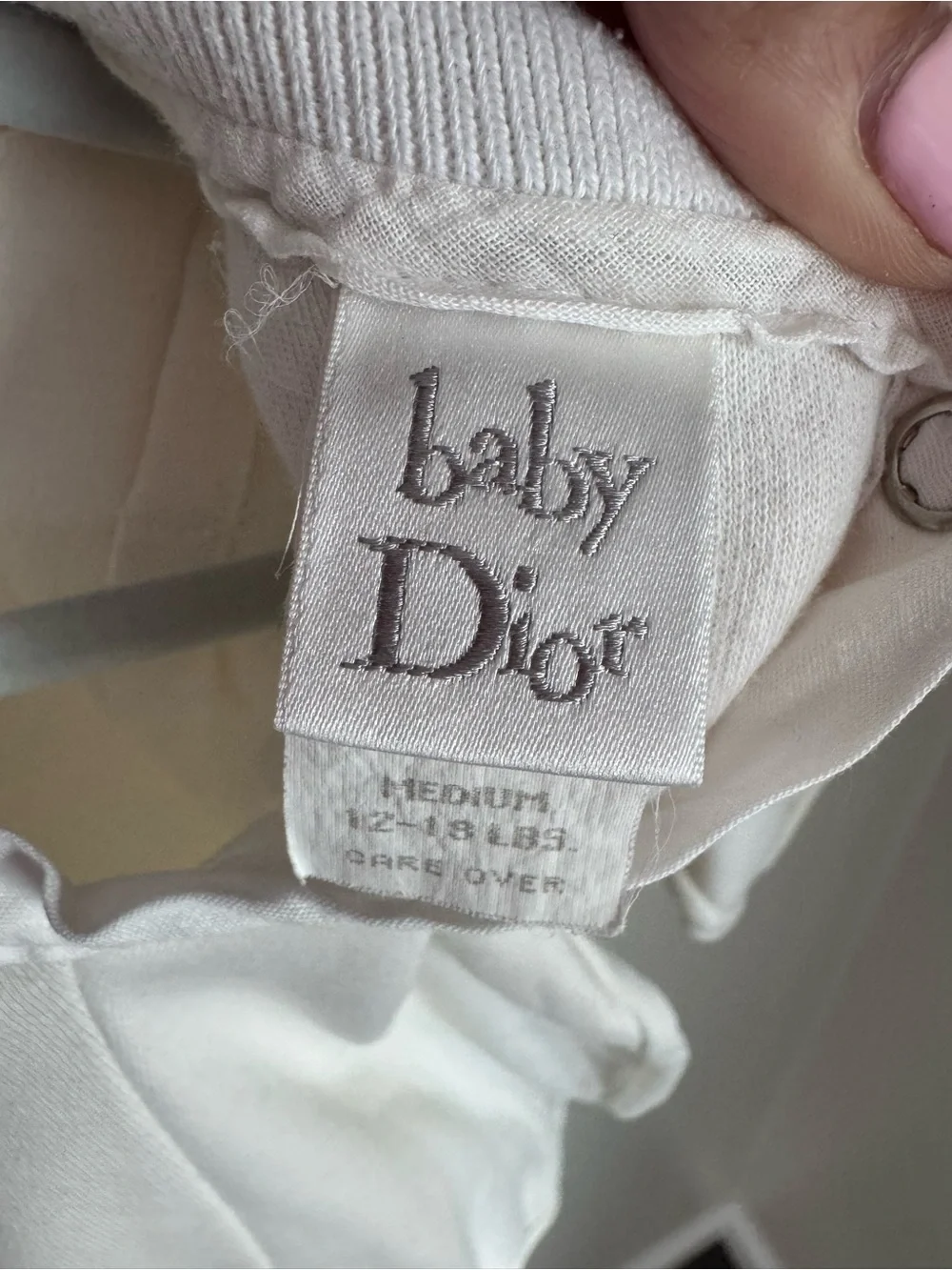 Baby Dior Vintage Footie Size 12-18M
